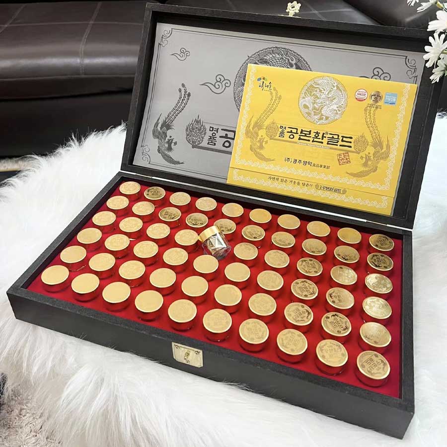 Viên Đông Trùng Hạ Thảo Hàn Quốc hộp gỗ đen 60 viên - Ảnh 2