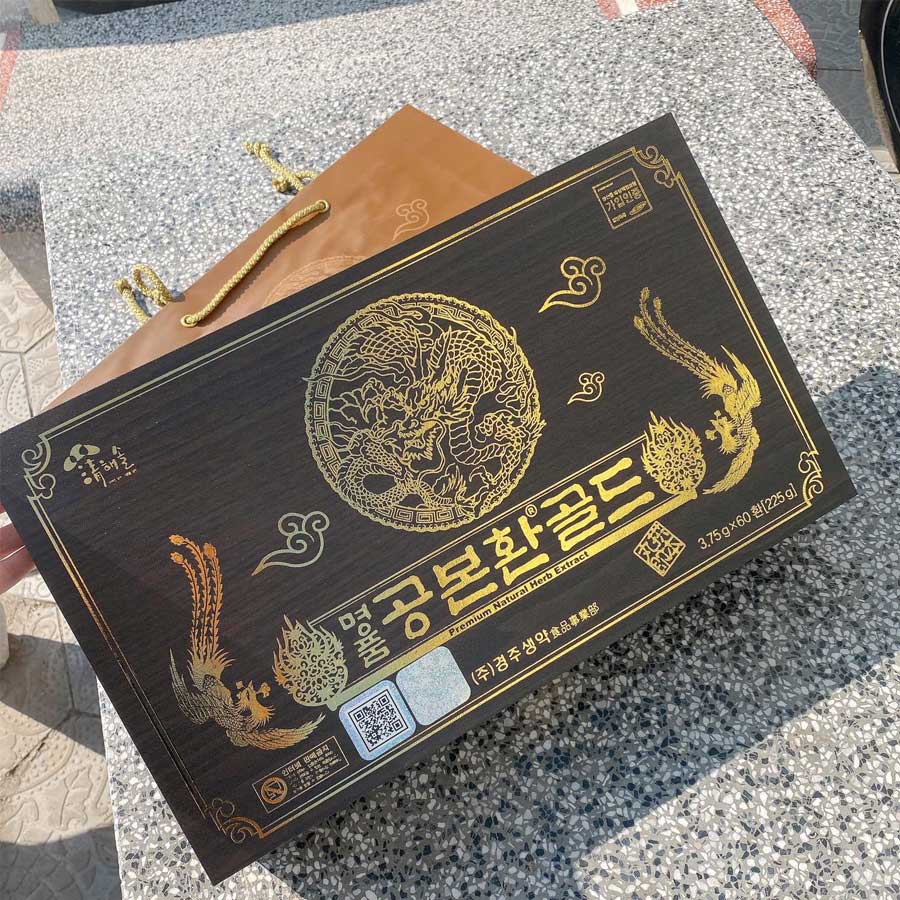 Viên Đông Trùng Hạ Thảo Hàn Quốc hộp gỗ đen 60 viên - Ảnh 4