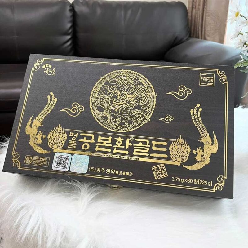 Viên Đông Trùng Hạ Thảo Hàn Quốc hộp gỗ đen 60 viên