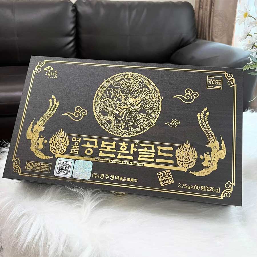 Viên Đông Trùng Hạ Thảo Hàn Quốc hộp gỗ đen 60 viên