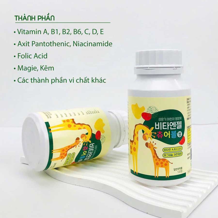 Kẹo Canxi Hươu Cao Cổ Hàn Quốc Tăng Chiều Cao Tối Ưu Cho Bé (Hộp 180 viên) - Ảnh 3