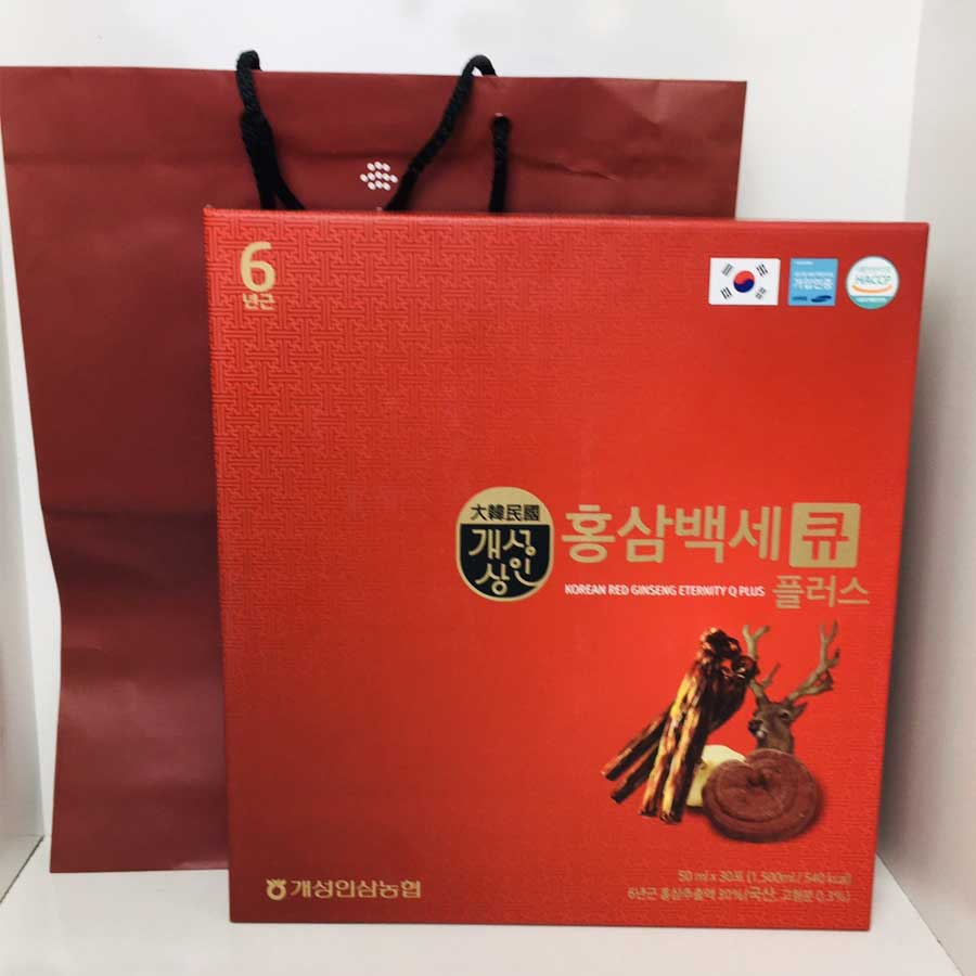 Nước Hồng Sâm Nhung Hươu Linh Chi Q Plus Nonghyup KGS Hộp 30 Gói x 50ml - Ảnh 2