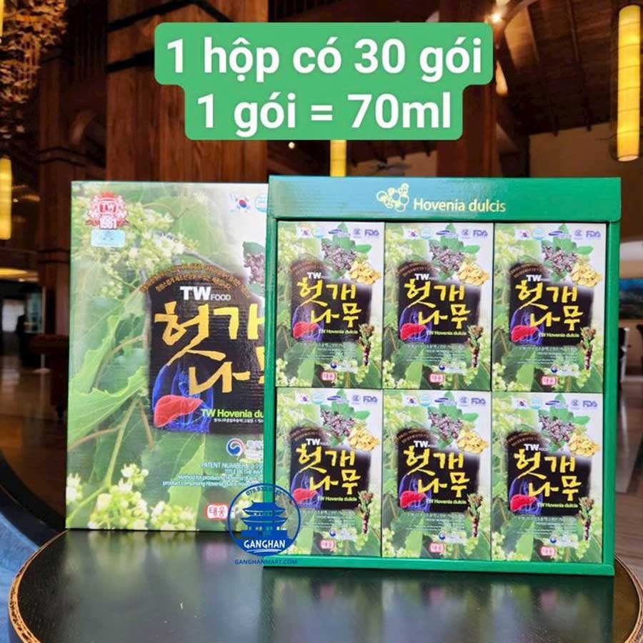 Nước Uống Bổ Gan Hàn Quốc Hovenia Taewoong Food Hộp 30 gói - Ảnh 2