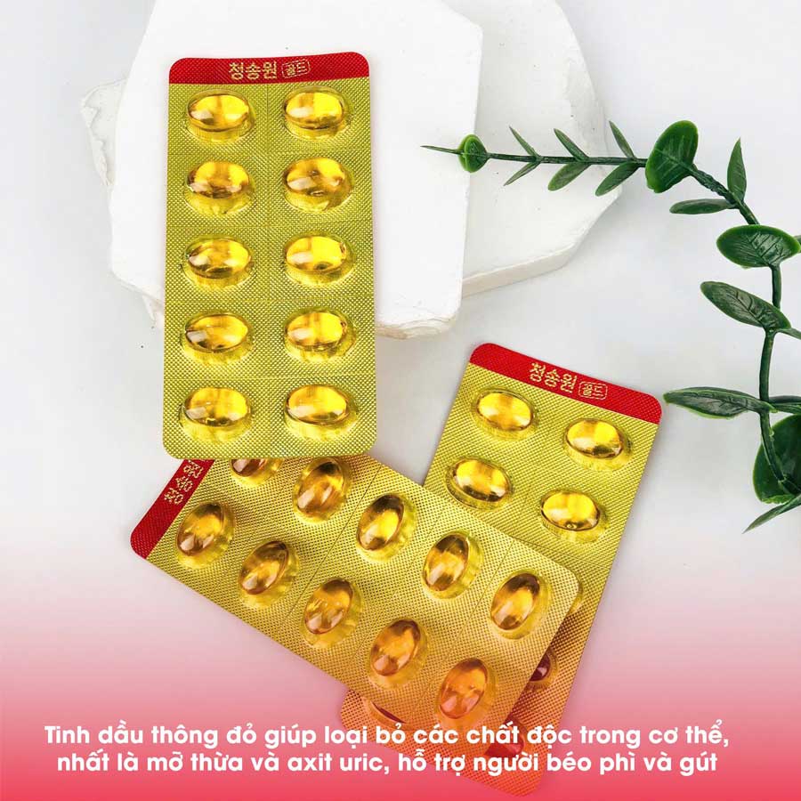 Tinh Dầu Thông Đỏ Cheong song won Gold Hàn Quốc 180 viên - Ảnh 4