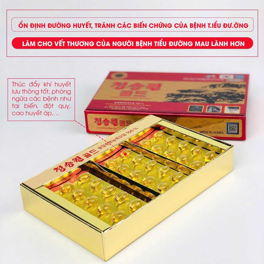 Tinh Dầu Thông Đỏ Cheong song won Gold Hàn Quốc 180 viên - Ảnh 5