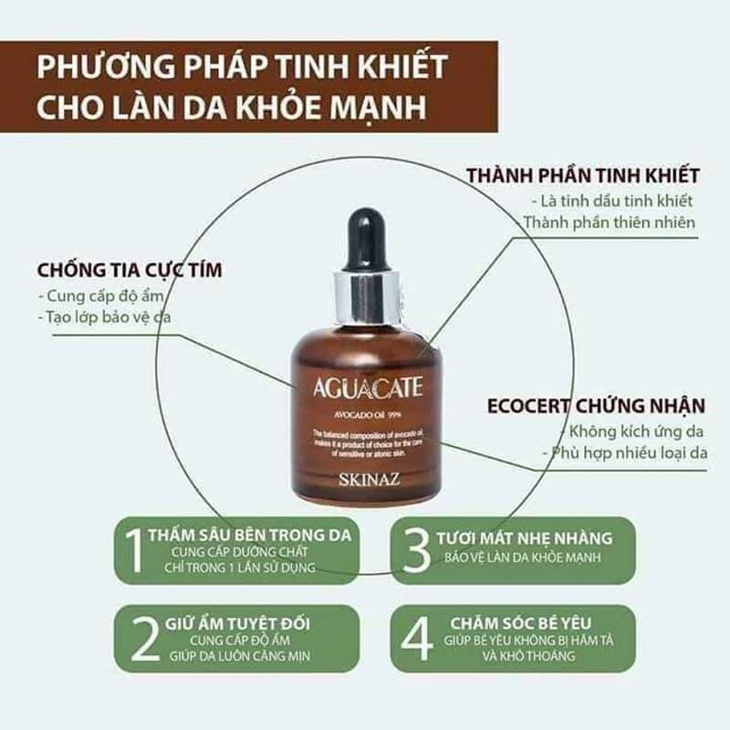 Tinh chất bơ Skinaz Aguacate Avocado Oil 99,6% của Hàn Quốc - Ảnh 2