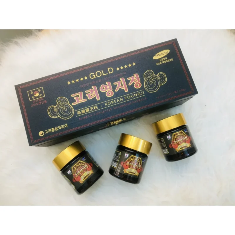 Cao Linh Chi Hộp Gỗ Đen Hàn Quốc thượng hạng 3 lọ tại Mai Korea