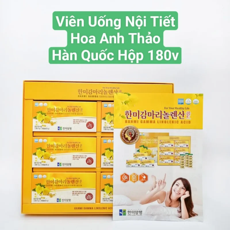 Tinh dầu hoa anh thảo Hanmi Gamma Linolenic Acid 180 viên tại Mai Korea - ảnh 2